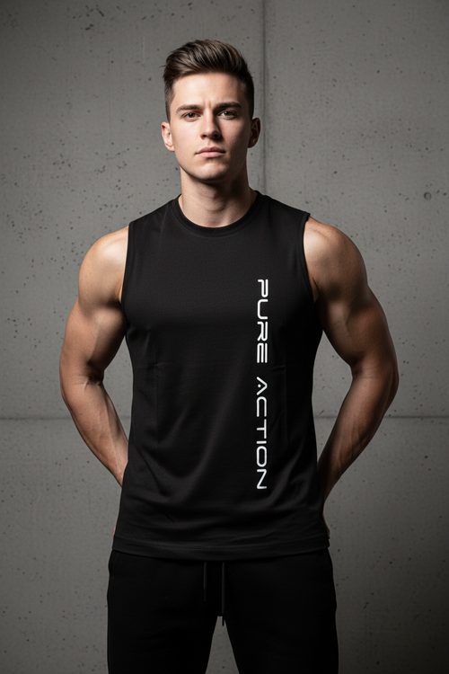 Sleeveless Muscle Shirt Model